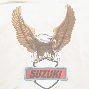 Vintage Suzuki Eagle Embroidered Iron/Sew On Patch - New Old Stock
