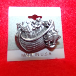 New Old Stock Noah&#39;s Arc Zinn Pin