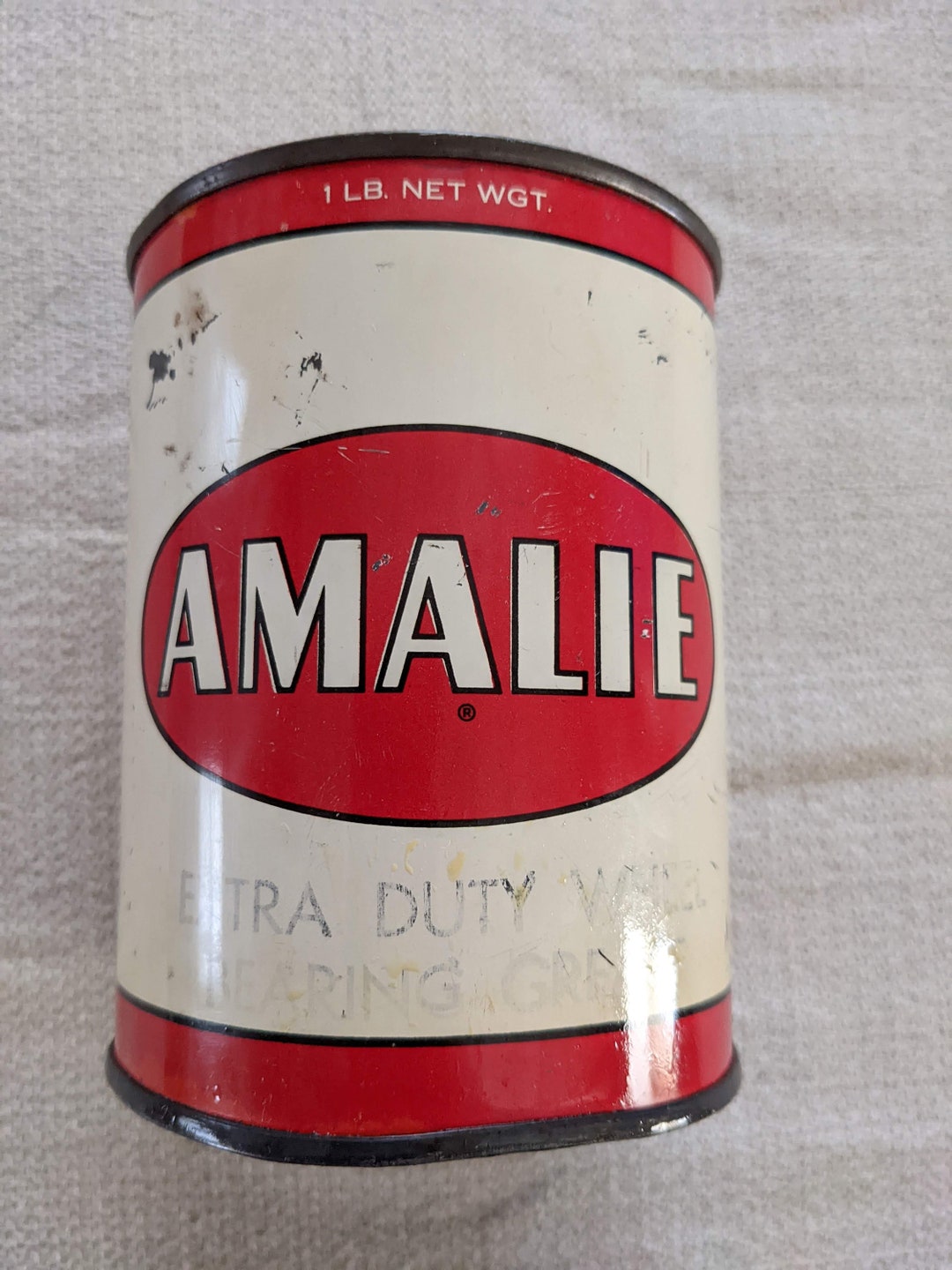 Vintage 1955 Amalie Wheel Bearing Grease Metal Can full Etsy