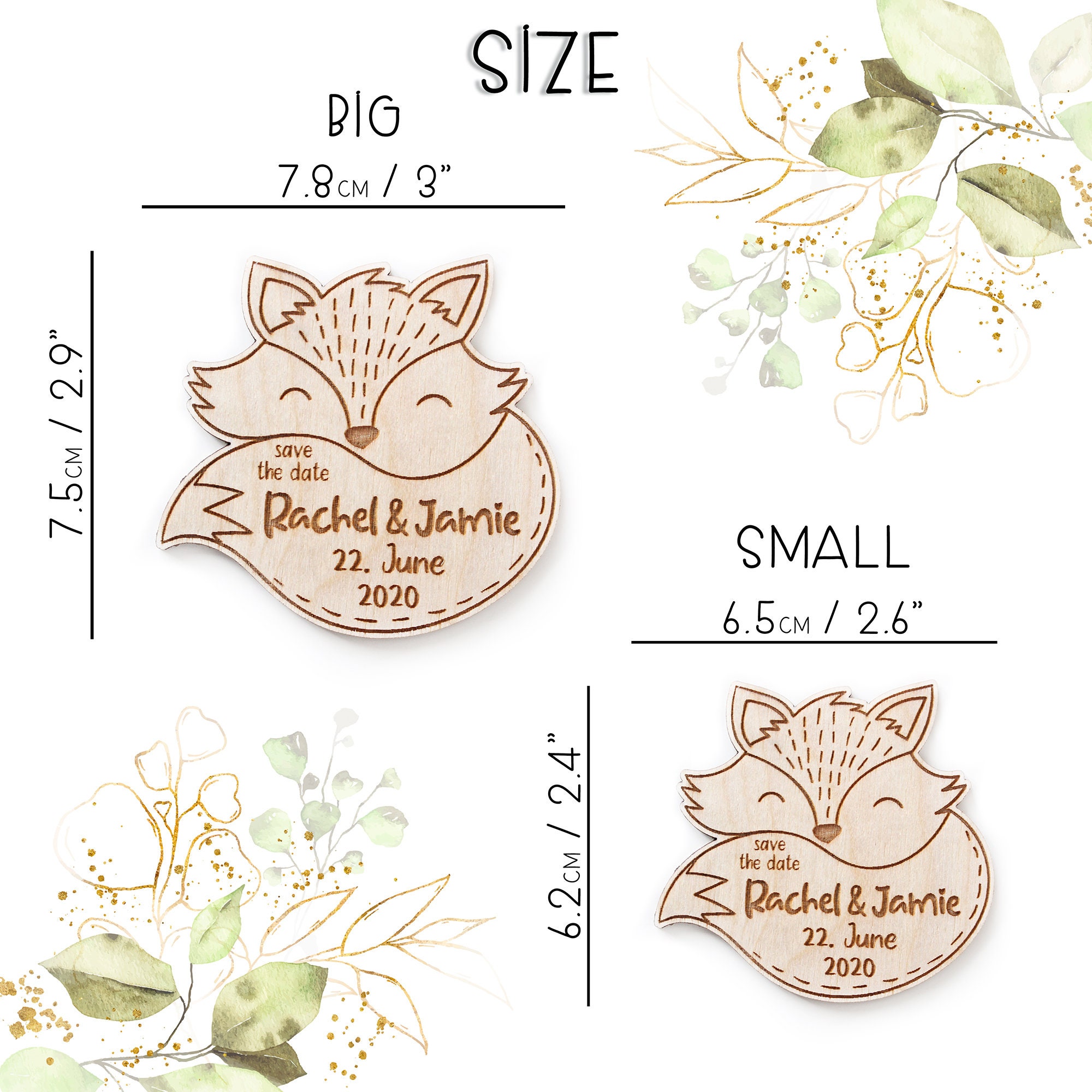 Save the Date Magnet Personalised Wooden Fridge Wedding Magnets ...