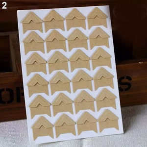 angolo artigianale vintage, adesivi in carta kraft per album fotografici, decorazione cornici, scrapbooking