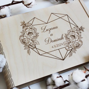 Wedding Rustic Guest Book With Heart from MikkiWedding, Personalized Wedding Decor, Wedding Gift, Wedding Photo Album