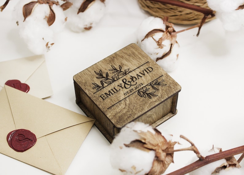 Personalized Wedding Ring Box Custom Engagement Ring Box Etsy