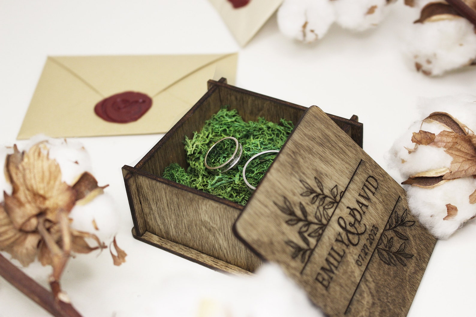 Personalized Wedding Ring Box Custom Engagement Ring Box Etsy