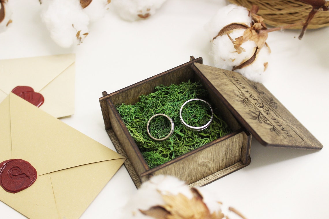 Personalized Wedding Ring Box Custom Engagement Ring Box Etsy