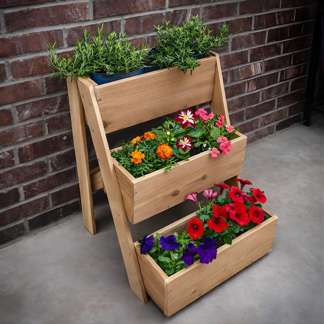 Raised Planter Box With Legs Outdoor Elevated Garden Bed With Storage Shelf For Vegetable P 35166085