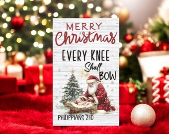 Rustic Nativity Sign Christian Decor Christmas Display Holy Family Religious Decoration Faith Based Gift Santa Kneeling Jesus Birth