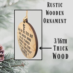 Farmer Ornament - God Made A Farmer Christmas Tree Ornament, Rustic Farm Decor Gift for Farmers & Agriculture Lovers image 4