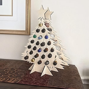 Handmade Wooden Alcohol Advent Calendar 2025: Christmas Tree Design