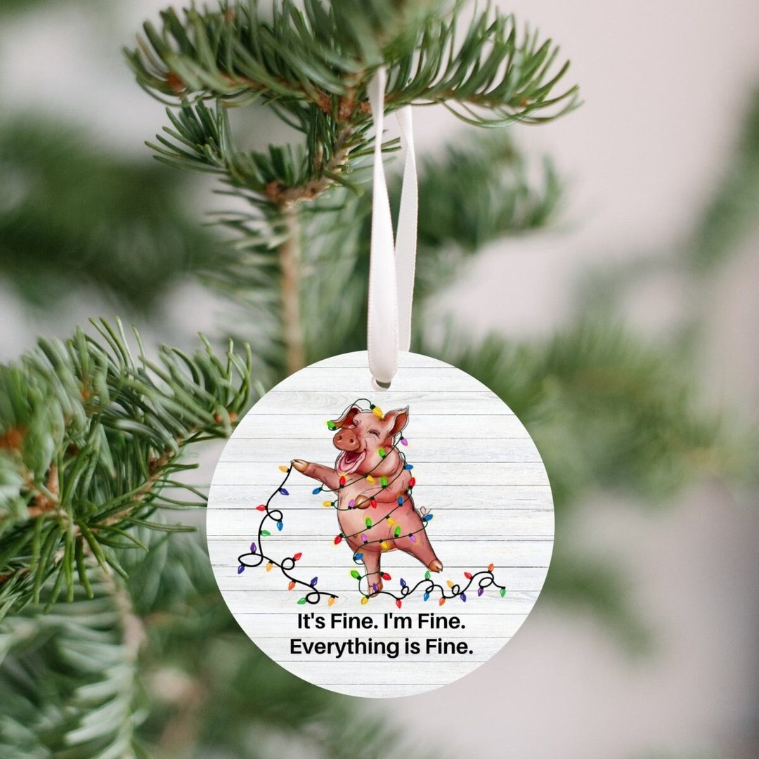 Cute Pig Ornament Perfect Christmas Gift for Pig Lovers and Farm Decor Enthusiasts SAME DAY