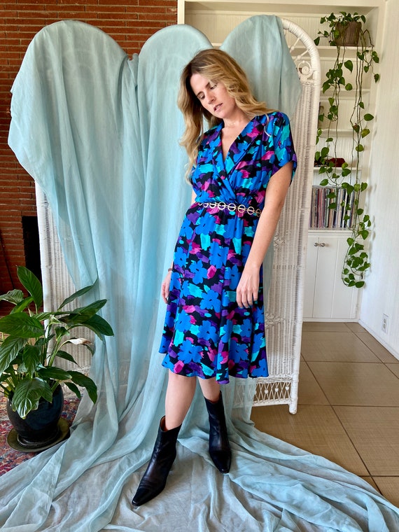 80s Floral Dress