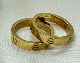 cartier love ring gold plated