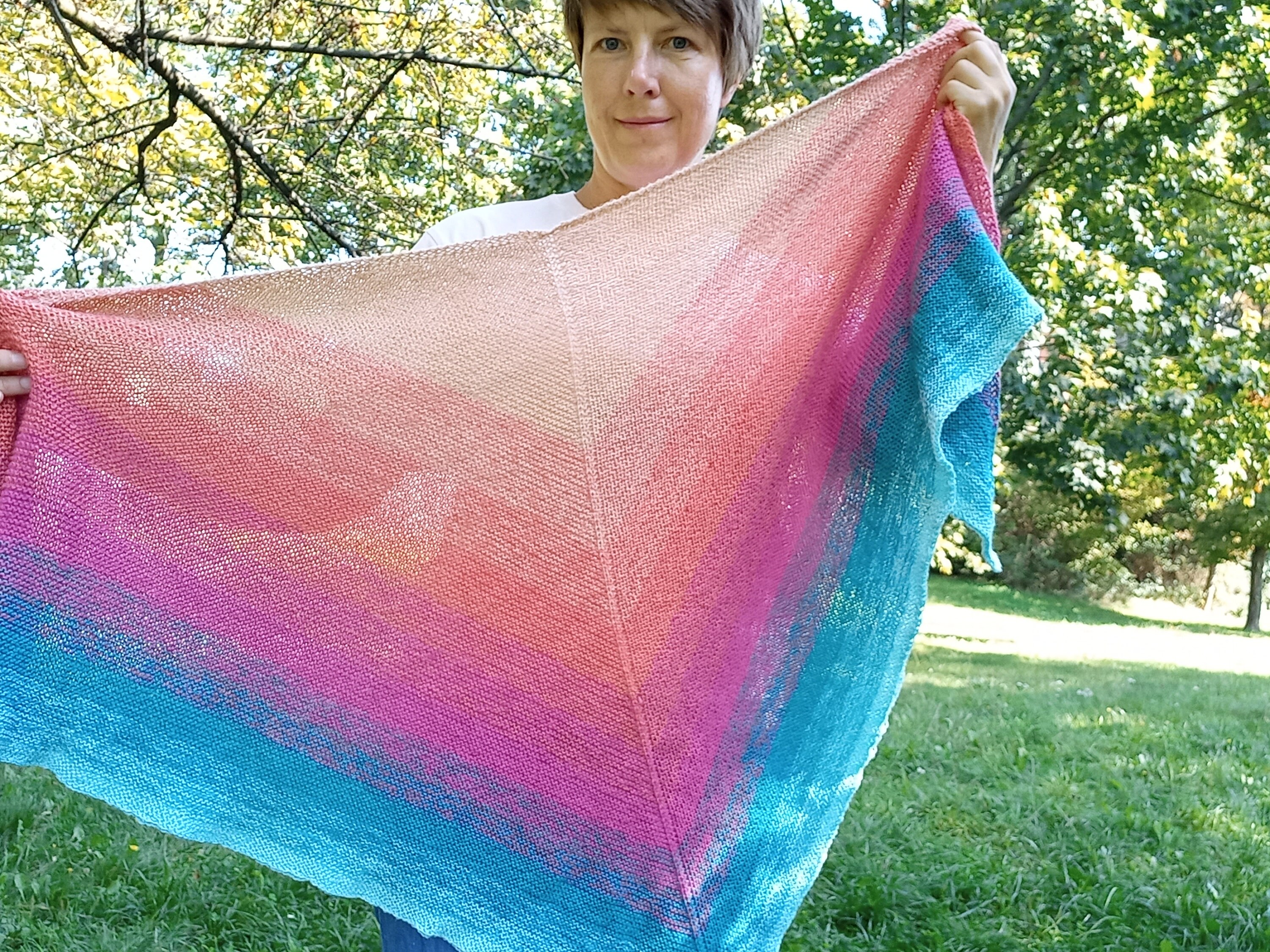 Triangular Wrapped Coral Reef Shawl Knitted Triangle Wrap Winter Shawl for - Etsy