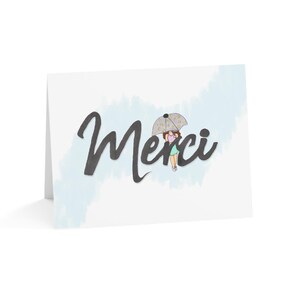 Ensemble élégant de cartes de voeux de remerciement - Motif aquarelle (10 cartes dans 1 lot)