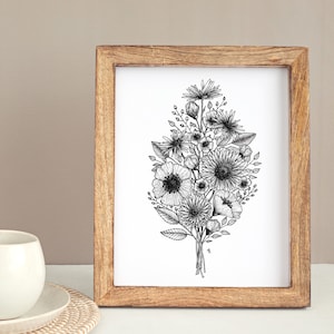 Bunch of Flowers, Flower Bouquet, Blumen - art print, poster