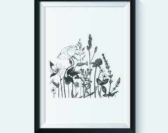 Vilda blommor, Blumen - konsttryck, poster