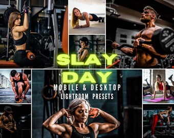 FITNESS LIGHTROOM Presets, Gym Instagram Filter, Moody workout presets voor mobiele Lightroom, Crossfit Photo Editing