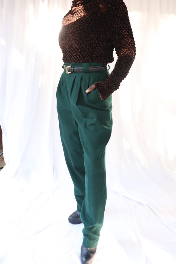 Vintage 100% Wool High Waisted Trousers