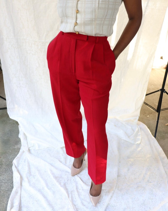 Vintage High Waisted Wool Trousers