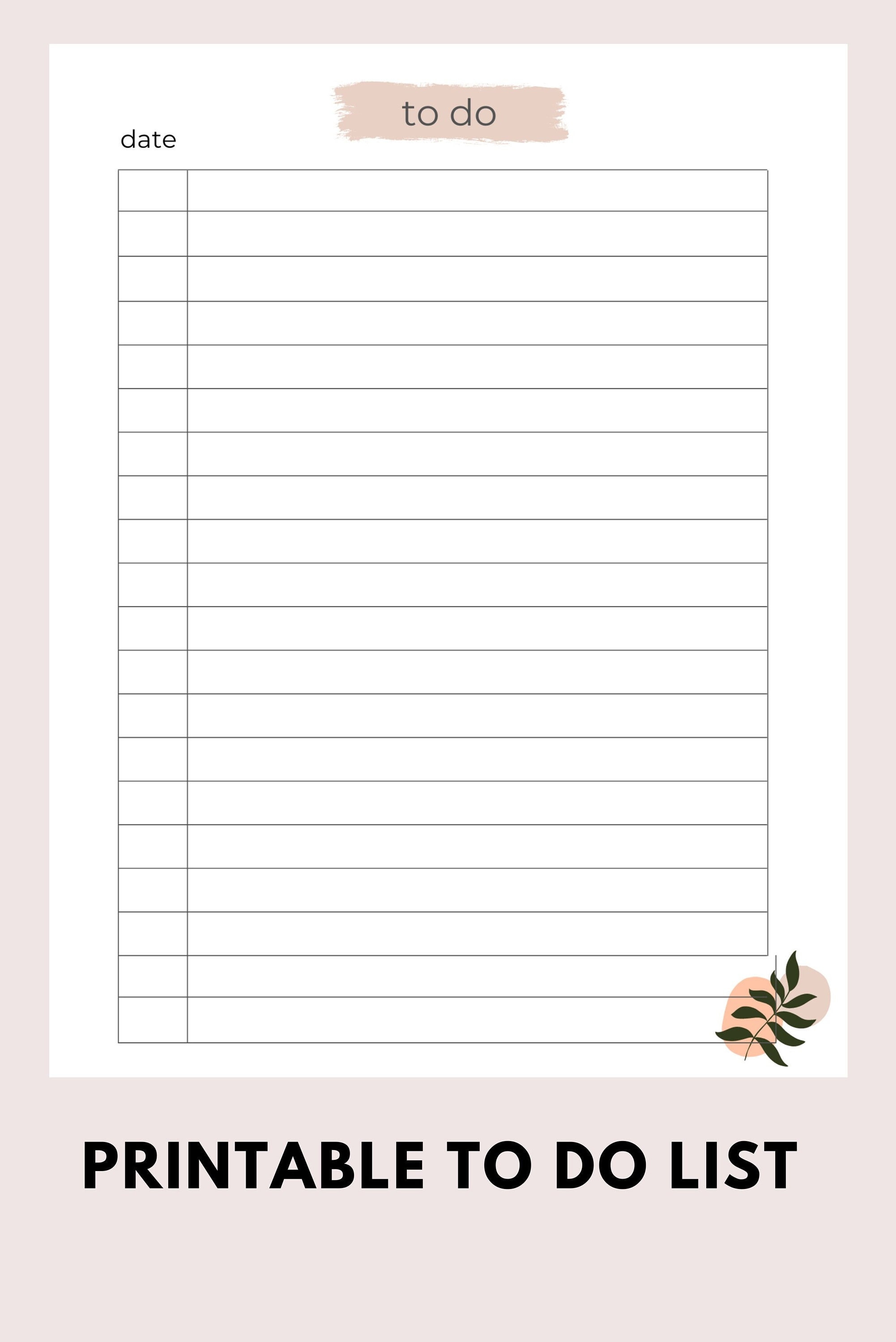 Printable to Do List - Daily Organizer - Etsy