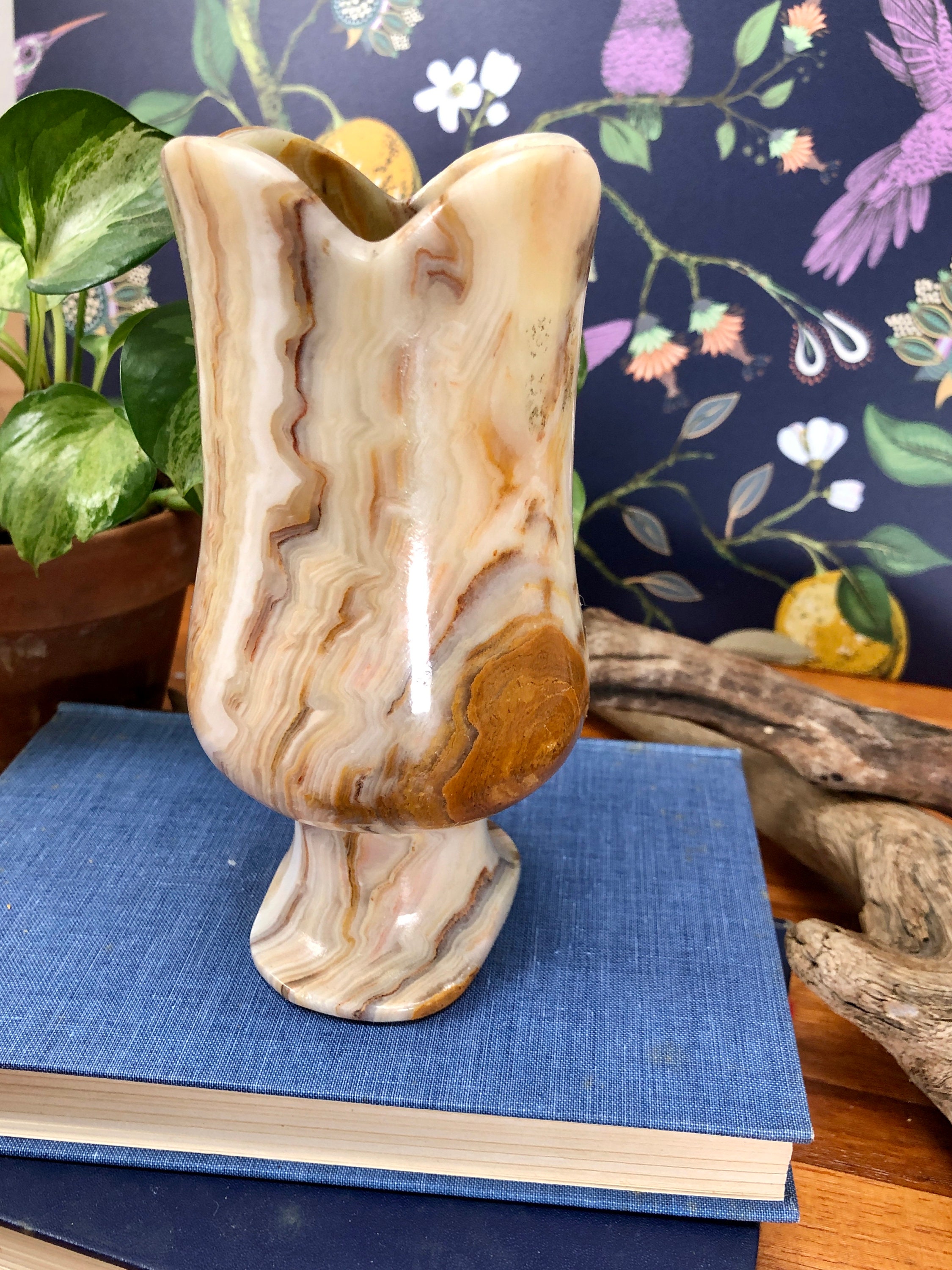Natural Onyx Stone Hand Carved Flower Vase/Natural Stone Etsy