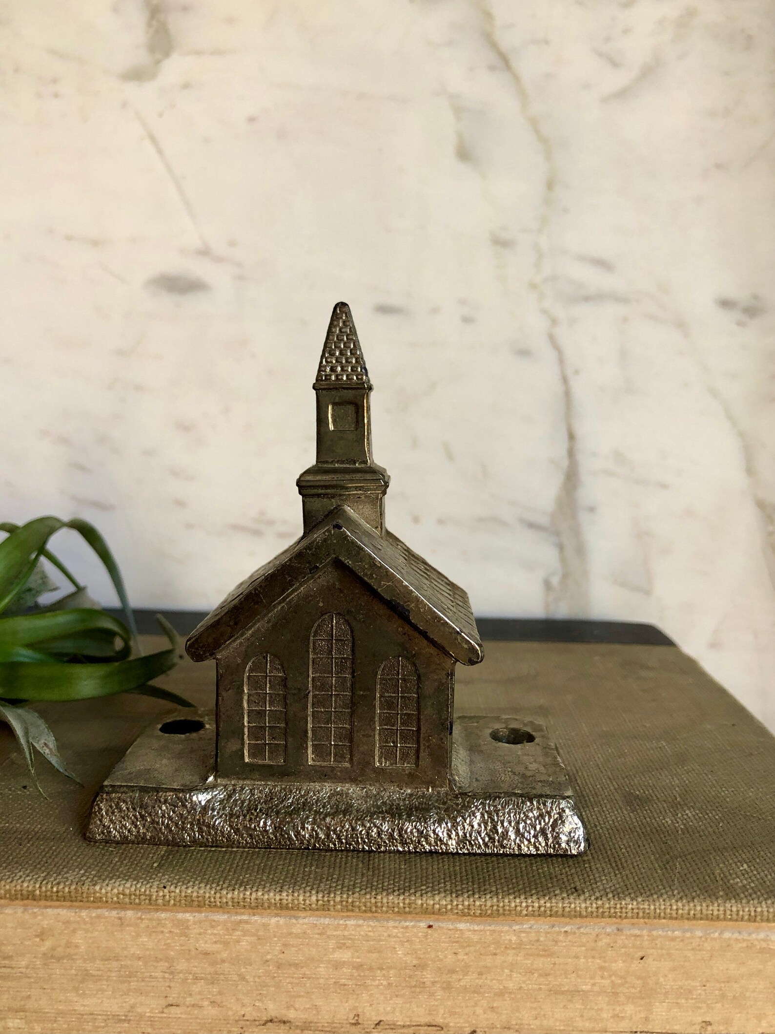 Vintage Pewter Church Building Figurine/Church Building Etsy