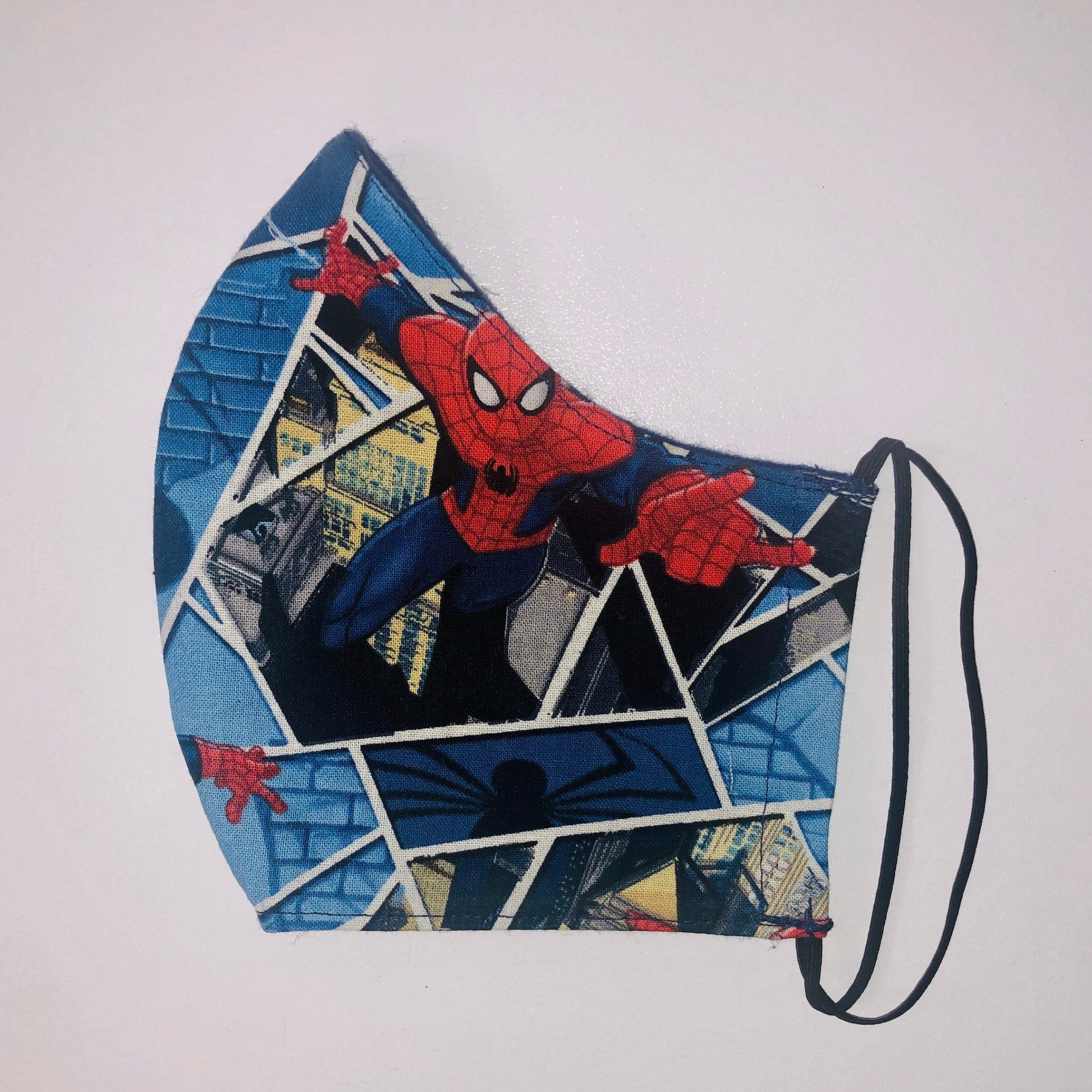 Spiderman Spidey Cotton Fabric Face Mask Unisex | Etsy
