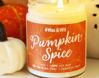 Pumpkin Spice Candle, Fall Candles for Home, Fall Gifts, Candle Gifts for Women, Soy Candles, Gifts for Her