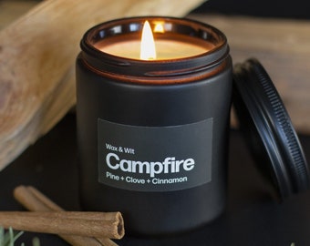 Candles for Men | Man Candles | Campfire Candle | Masculine Candle | Bathroom Candle - 9oz