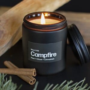 Candles for Men | Man Candles | Campfire Candle | Masculine Candle | Bathroom Candle - 9oz