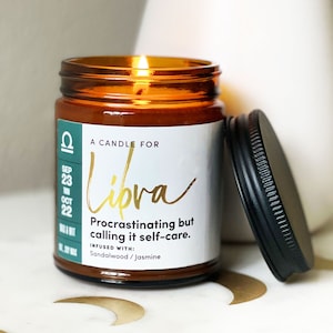 Libra Candle, Astrology Candle, Zodiac Candle, Libra Zodiac Gift