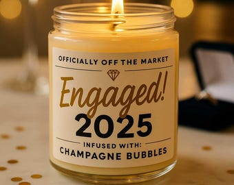 Engaged 2025 Candle, Engagement Gift, Engagement Candle, Newly Engaged Gift, Candle Gift, Soy Candle