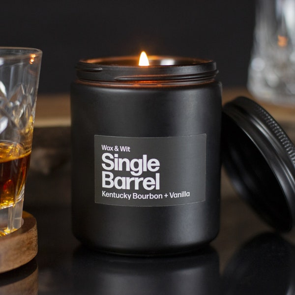 Candles for Men | Man Candles | Bourbon Candle | Masculine Candle | Bathroom Candle - 9oz