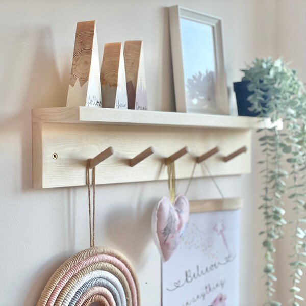 Nursery Shelf With Rail Etsy UK