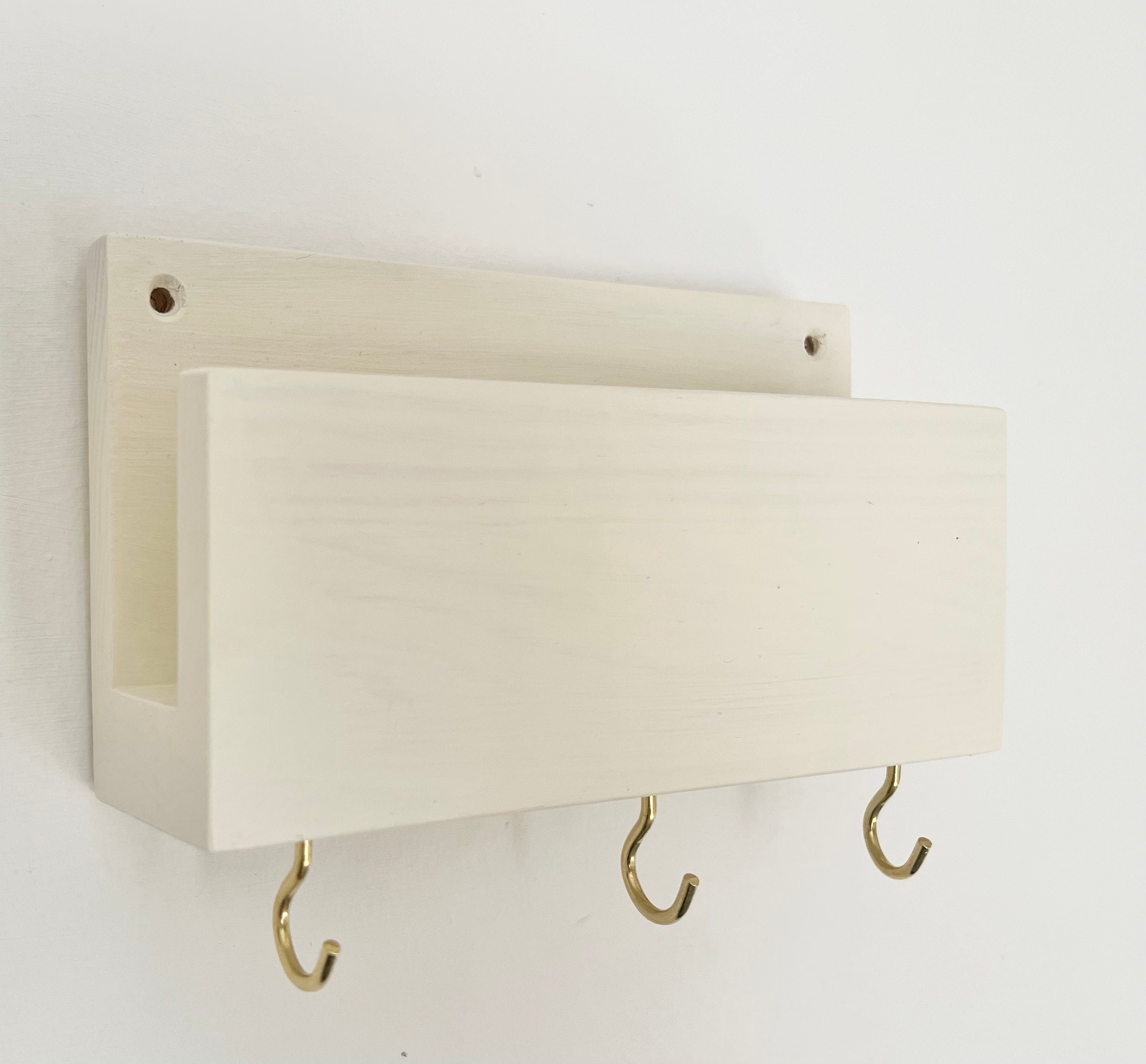 Key Hook Letter Rack | Wood Letter Rack | Personalised Letter Rack ...