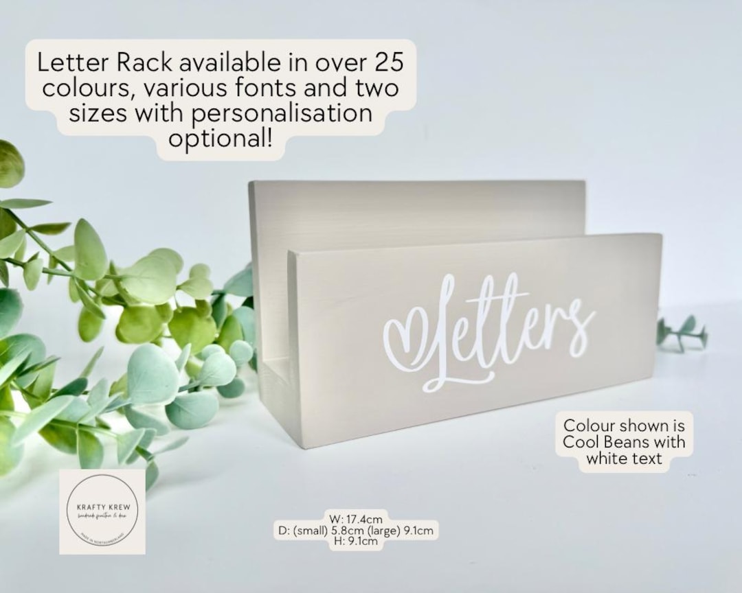 Letter Holder Metal Mail Holder, Mini Letter Rack Post Storage Desk