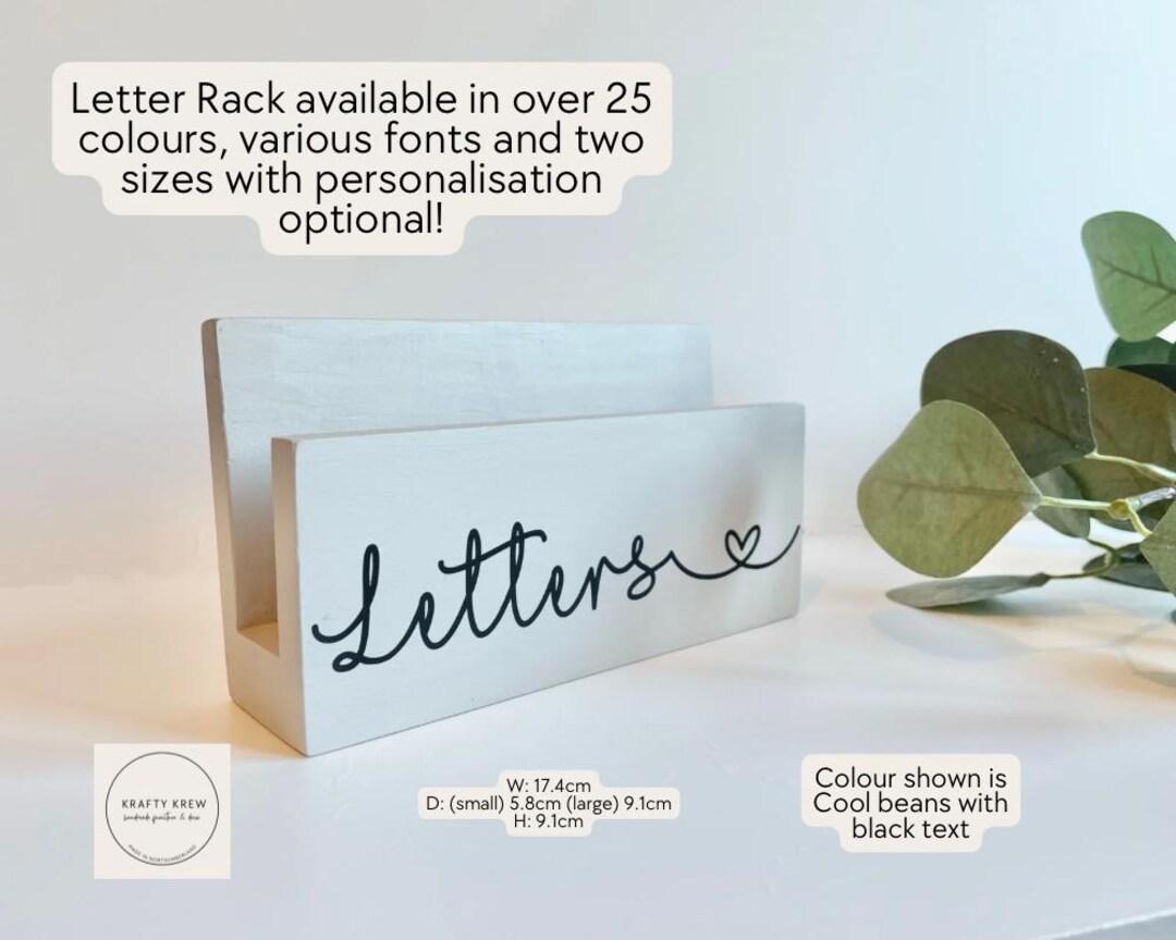 Minimalistic Letter Rack | Wood Letter Rack | Personalised Letter Rack ...
