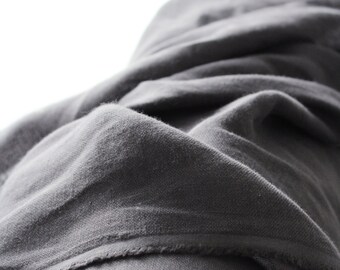 Oscar Grey Linen Fabric – Soft Charcoal, Oeko-Tex Certified
