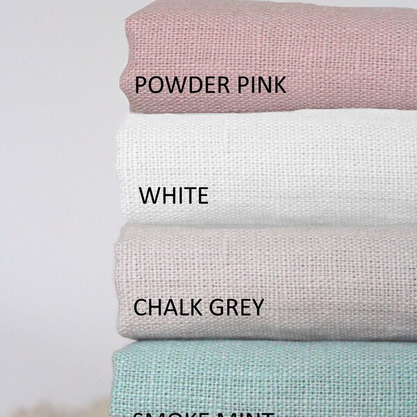 100% Pure Oeko‑Tex Linen Fabric by the Metre – Soft Washed Linen in 4 Colours, UK Fabric for Curtains, Dressmaking & Homeware - Maya