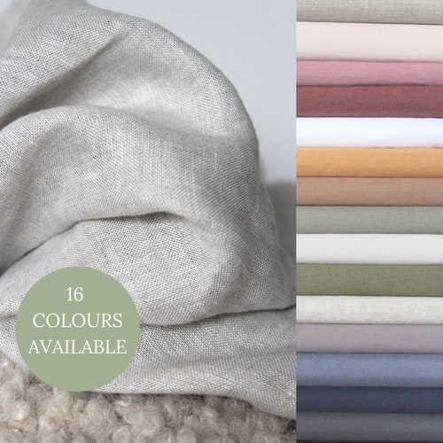Alma Pure Linen Fabric per Metre Soft Furnishings and Etsy UK