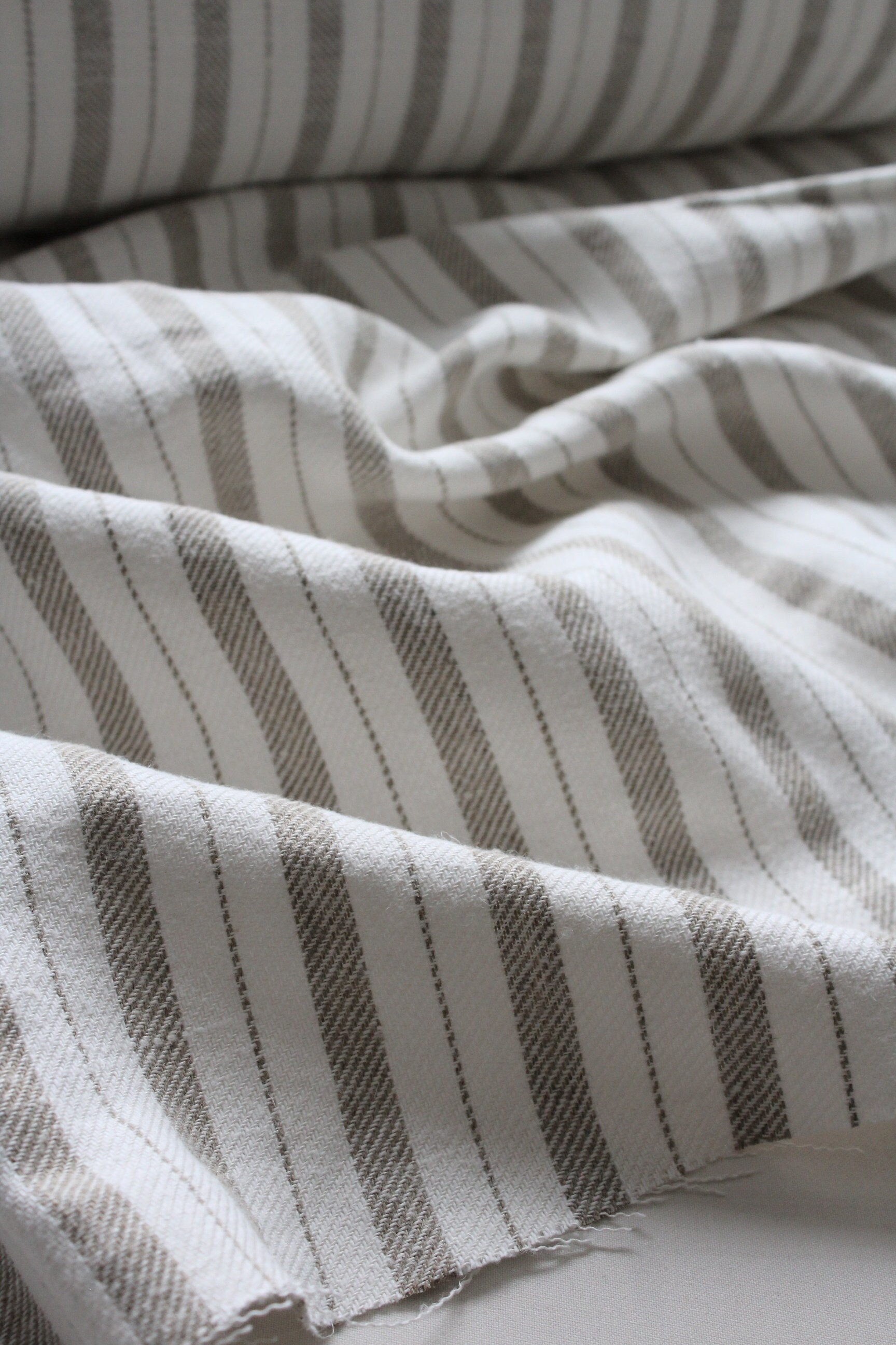 54 Dark Grey Stripe Ticking Fabric - Per Yard [DARKGREY-TICK] - $5.49 :  , Burlap for Wedding and Special Events