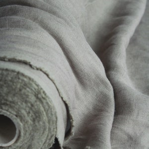 Linen Fabric by the Metre, 100% Pure Oeko‑Tex Soft Washed Linen in 21 Colours, UK Fabric for Curtains, Dressmaking & Homeware - Siena image 4