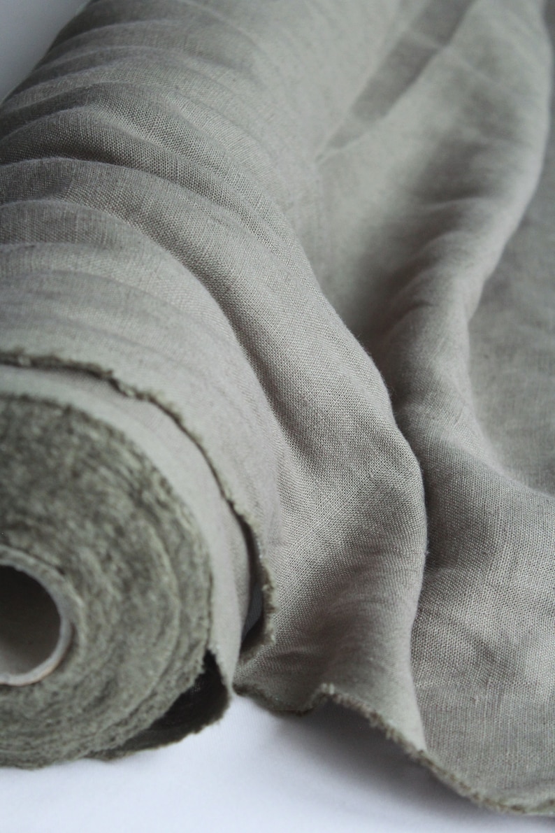 Linen Fabric by the Metre, 100% Pure Oeko‑Tex Soft Washed Linen in 21 Colours, UK Fabric for Curtains, Dressmaking & Homeware - Siena image 4