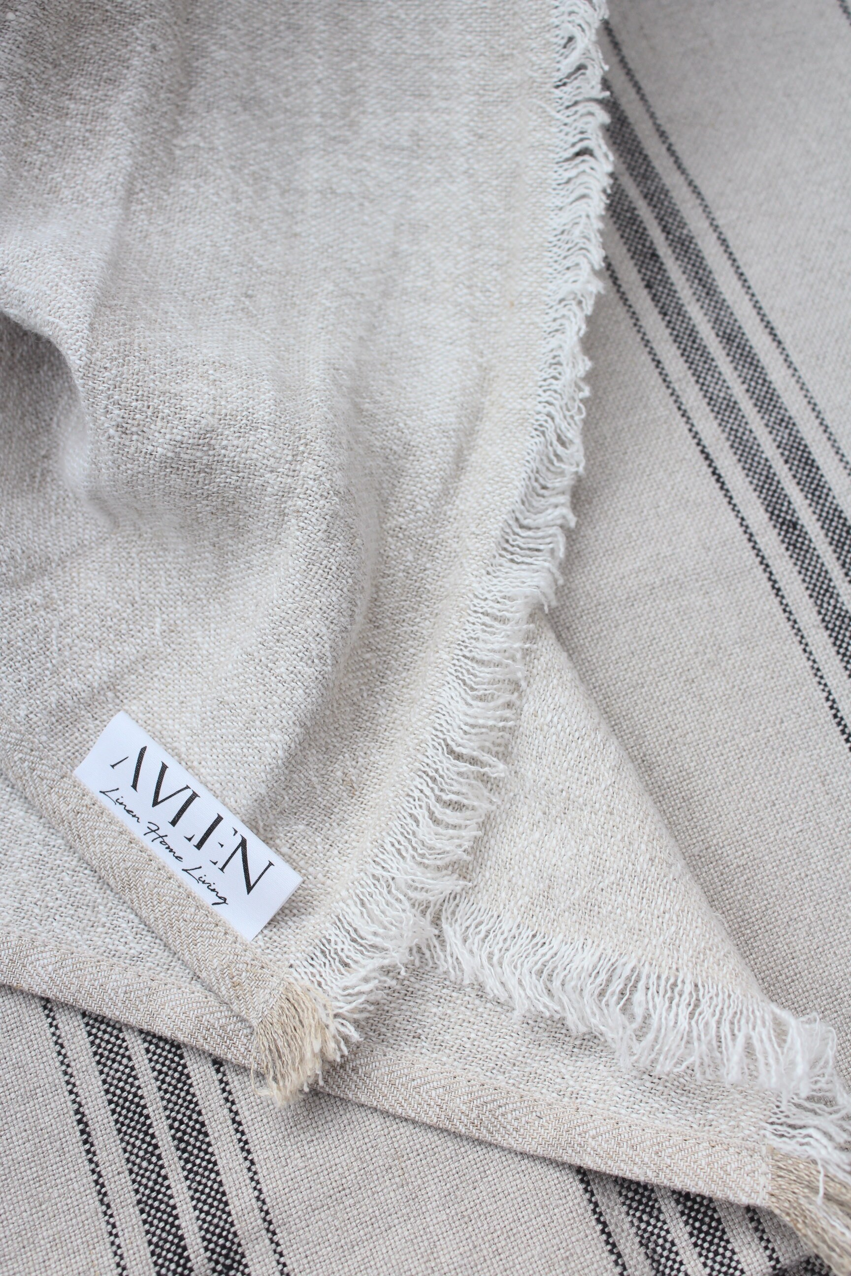 Linen Blanket Throw OekoTex Linen Blanket Soft Linen Bed Etsy