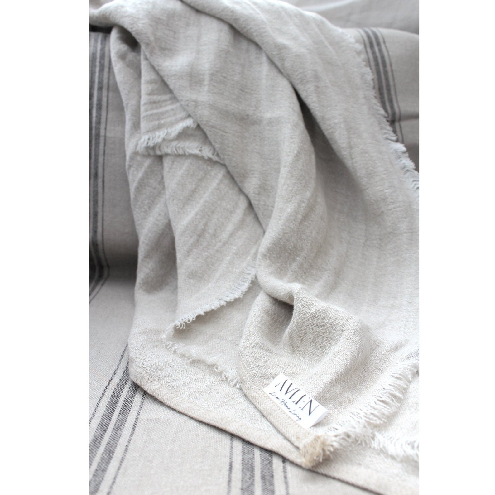 Linen Blanket Throw OekoTex Linen Blanket Soft Linen Bed Etsy