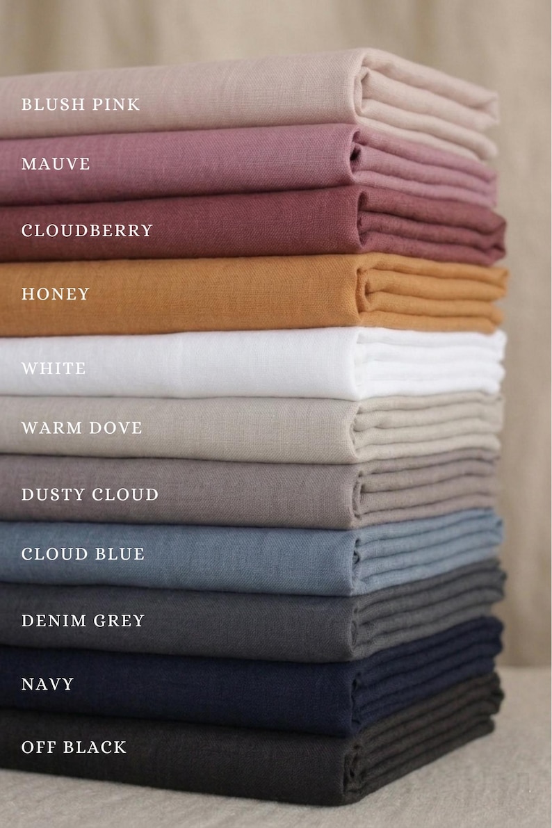 Linen Fabric by the Metre, 100% Pure Oeko‑Tex Soft Washed Linen in 21 Colours, UK Fabric for Curtains, Dressmaking & Homeware - Siena image 3
