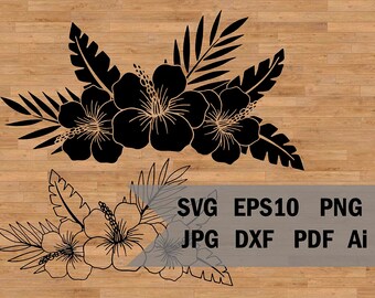 Download Tropical Flowers Svg Etsy