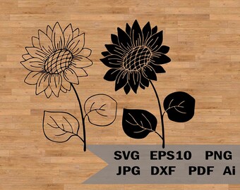 Download Sunflower Leaves Svg Etsy