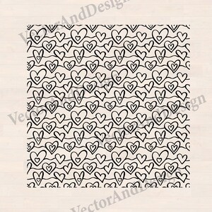 Seamless pattern heart svg, textile design valentine's background, print digital paper stencil