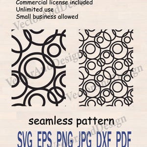 Seamless Geometric Circle Pattern, SVG Design for Cricut, Scrapbooking and Digital Crafts